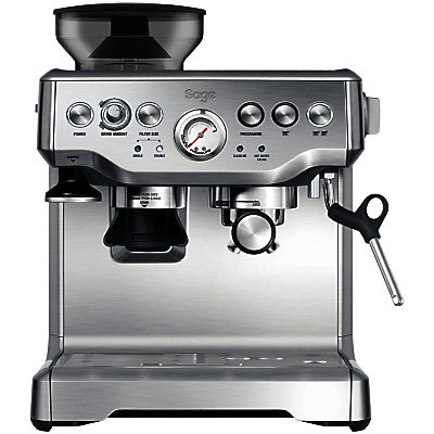 Sage by Heston Blumenthal Barista Express Bean-to-Cup Coffee Machine, Silver Sage by Heston Blumenthal Barista Express Bean-to-Cup Coffee Machine, Silver